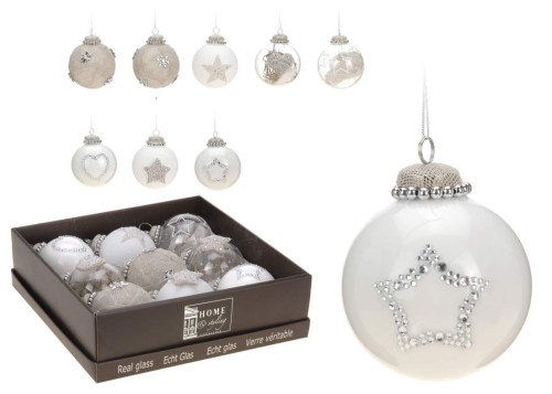 Przejdź do produktu BOMBKA SZKLANA 9cm 9SZT 723796 OZDOBA ŚWIĄTECZNA  