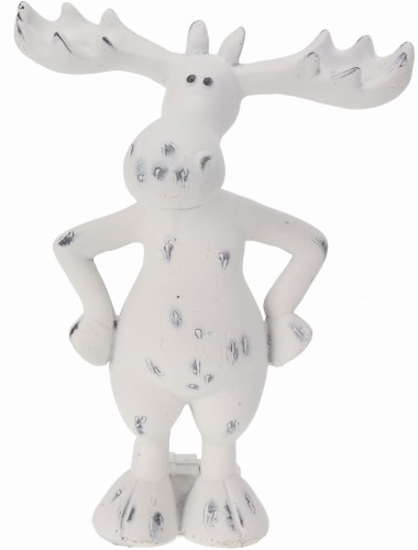 Przejdź do produktu Figurka świąteczna Łoś 23cm biały ozdoba 613777