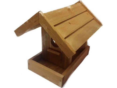 Przejdź do produktu KARMNIK 23 DREWNIANY DOMEK 20CM DLA PTAKÓW PYZY POKARM W-WA