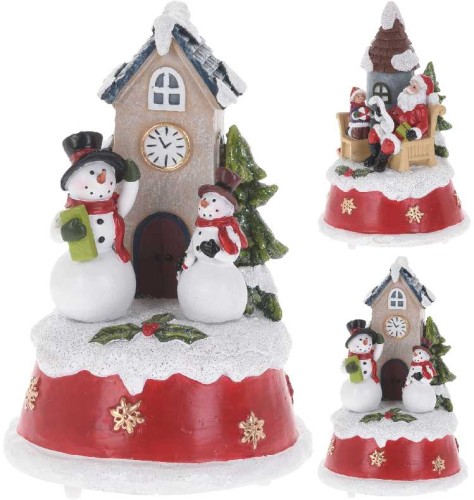 Przejdź do produktu Figurka świąteczna scenka pozytywka 10x15cm 361780 ozdoba 