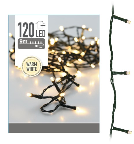 Przejdź do produktu Lampki sznur białe ciepłe 120 LED zewnętrzne 259117