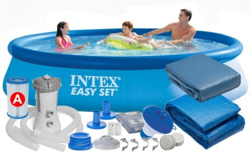 Przejdź do produktu Basen ogrodowy 396X84 cm pełny zestaw  9w1 INTEX 28142