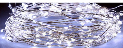 Przejdź do produktu Lampki białe na druciku 40 LED na baterie 684325 