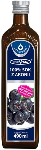 Przejdź do produktu SOK Z ARONII 100%, OLEOFARM 490ml