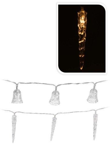 Przejdź do produktu Lampki dzwonki sople 10 led  312270 girlanda 150cm