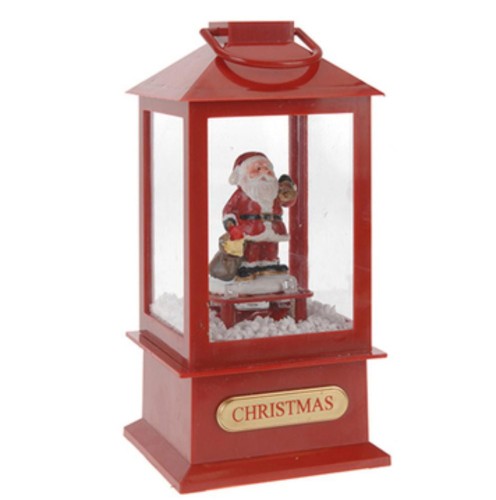 Przejdź do produktu Latarnia led figurka mikolaj bałwan+śnieg światło pozytywka 23cm 646935