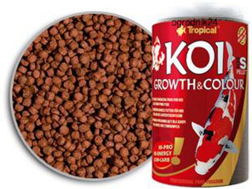Przejdź do produktu Pokarm dla ryb TROPICAL KOI CROWTH&COLOUR PELLET size S 1000ml 400g