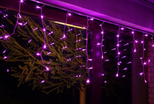 Przejdź do produktu Kurtyna sople 60 LED różowe +gniazdo 2,8m 20-094