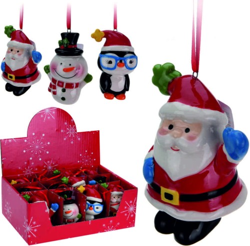 Przejdź do produktu Mikołaj zawieszka bombka na choinkę 12szt 245615