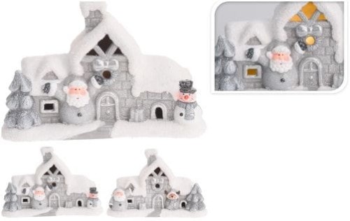 Przejdź do produktu Mikołaj z domem LED figurka 15cm 673845