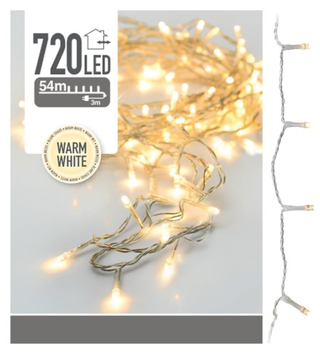 Przejdź do produktu Lampki choinkowe led ciepłe światło 720 LED 54m 259476