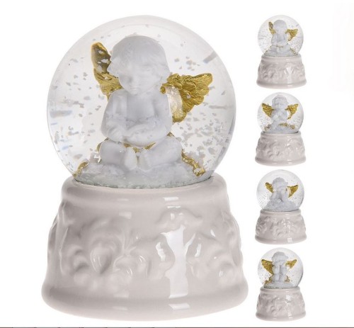 Przejdź do produktu Kula świąteczna wodna aniołek 6,5cm 248203