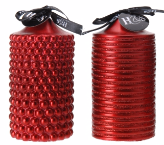 Przejdź do produktu Świeca dekoracyjna czerwona 6x11cm 337086