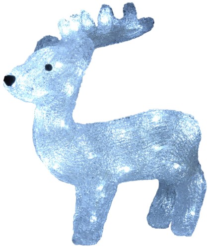 Przejdź do produktu Figurka z akrylu jeleń dekoracja 37cm 40 LED 66817 