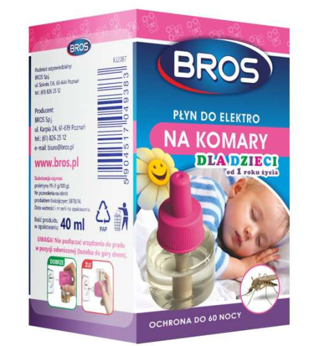 Przejdź do produktu Bros płyn do elektrofumigatora zapas na komary dla dzieci