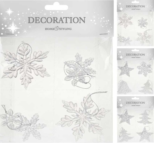 Przejdź do produktu Ozdoba wisząca akrylowa 4SZT 272703 świąteczna 