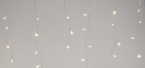 Przejdź do produktu Lampki zewnętrzne LED kurtyna sople białe 160 LED 678638