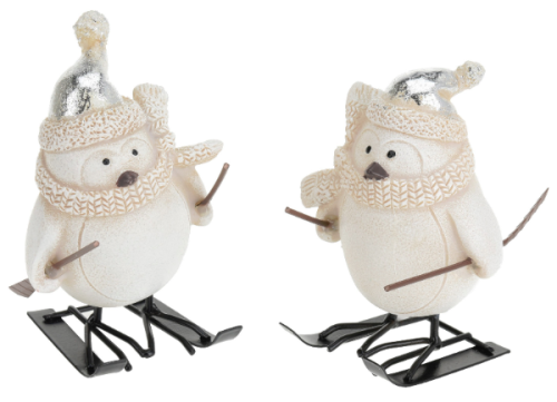 Przejdź do produktu Figurka świąteczna ptak na nartach 11cm 247916