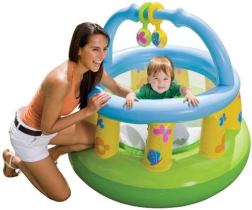 Przejdź do produktu Dmuchany kojec dla dzieci + zabawski 48474  INTEX 