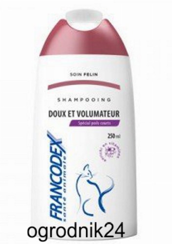 Przejdź do produktu ZFR172457 FRANCODEX SZAMPON ZWIĘKSZAJĄCY OBJĘTOŚĆ SIERŚCI 250ML DLA KOTA W-WA