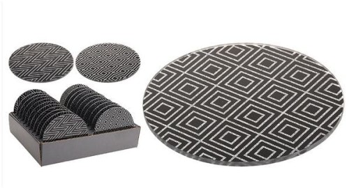 Przejdź do produktu Podstawka szklana pod świecę 10cm czarna  776270 ozdoba