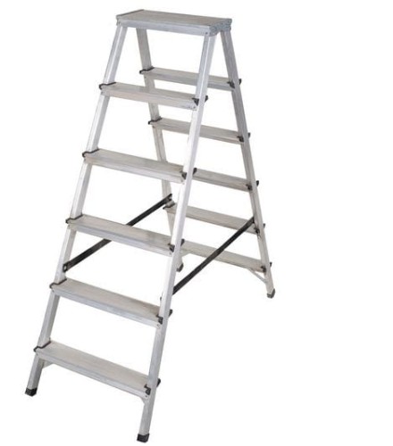 Przejdź do produktu Drabina dwustronna aluminiowa 2x6 stopni DD6X2