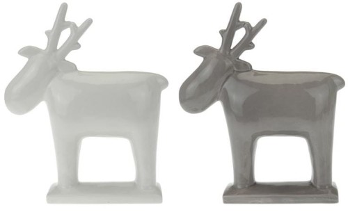 Przejdź do produktu Renifer porcelanowy 19x16cm 388407 ozdoba figurka 