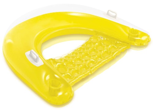 Przejdź do produktu Fotel dmuchany do basenu z uchwytami Intex 58859 żółty