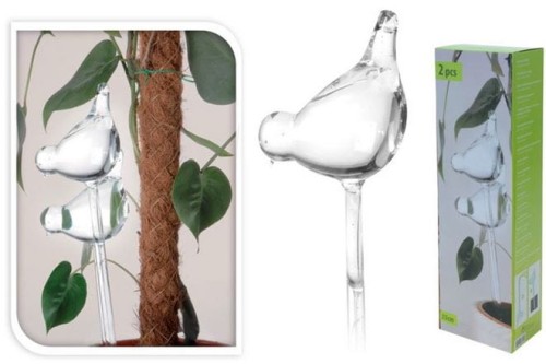 Przejdź do produktu Figurka ptak szklany 2szt do podlewania kwiatów konewka 060525  35cm