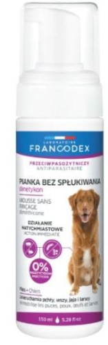 Przejdź do produktu Pianka dla psów pchły kleszcze bez spłukiwania Francodex 179162