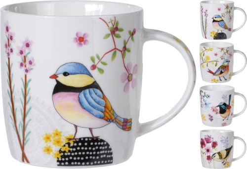 Przejdź do produktu Kubek porcelanowy z ptaszkami 370ml 609080
