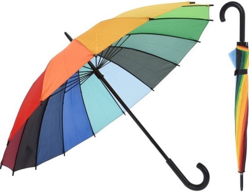 Przejdź do produktu Parasol przeciwdeszczowy ochronny 105cm tęczowy 248289