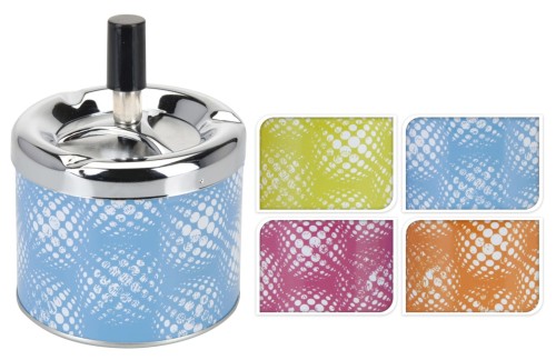 Przejdź do produktu Popielniczka metalowa kręcona kolorowa 95x75mm 328748