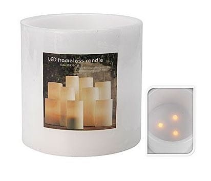 Przejdź do produktu Świeca LED na baterie płomień 15x15cm biała 594204