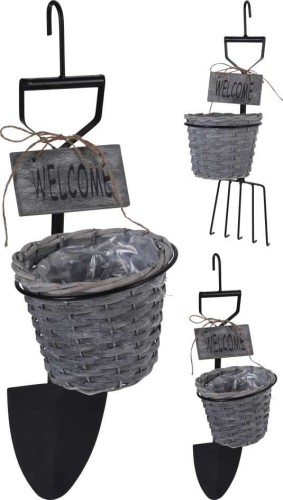 Przejdź do produktu Kosz kwiatowy welcome wiszący 2 wzory 886153