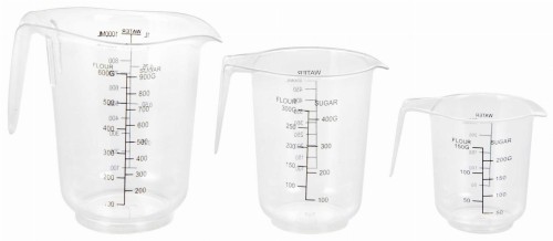 Przejdź do produktu Zestaw pojemników plastikowych z miarką A3 864575