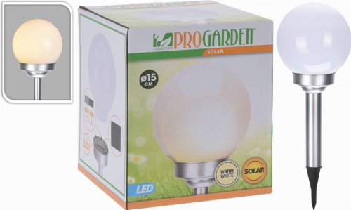 Przejdź do produktu Lampa solarna LED biały ciepły kolor 15cm 004148