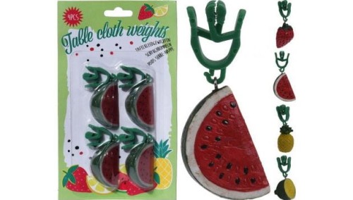 Przejdź do produktu Obciążniki do obrusu 4szt owoce 998139