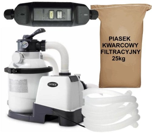 Przejdź do produktu Pompa piaskowa basenu z RCD 4500L Intex 26644 GS +piasek 25kg