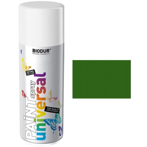 Przejdź do produktu Farba w sprayu zielona trawiasta 400ml Biodur 3974  szybkoschnąca
