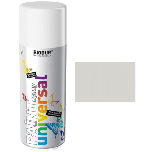 Przejdź do produktu Farba w sprayu szara jasna 400ml Biodur 4018 szybkoschnąca