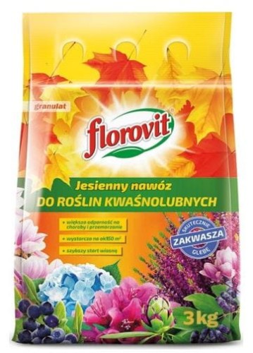 Przejdź do produktu Nawóz jesienny borówki rododendrony 3kg Florovit