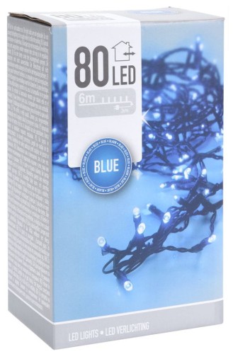 Przejdź do produktu Lampki sznur niebieskie 80 LED zewnętrzne 6m 259360
