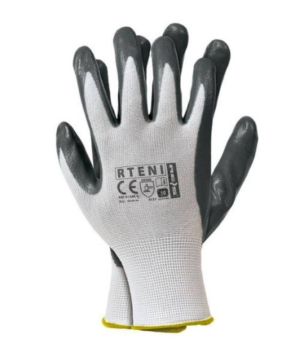 Przejdź do produktu Rękawice powlekane nitrylem  rteni 10 poliestrowe