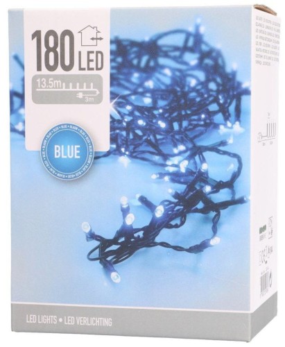 Przejdź do produktu Lampki sznur niebieskie 180 LED zewnętrzne 13,5m 259384