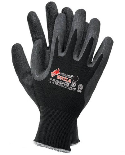 Przejdź do produktu Rękawice robocze nitrylowe czarne 12 par RNYLAB 9