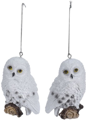 Przejdź do produktu Ozdoba choinkowa sowa 9 x 6 cm 067112