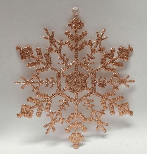 Przejdź do produktu Ozdoba choinkowa płatek śniegu złoty 12cm 4szt 113291