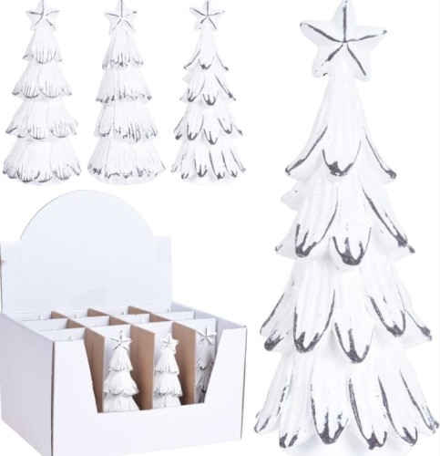 Przejdź do produktu Choinka biała 16cm 129582 figurka ozdoba świąteczna 