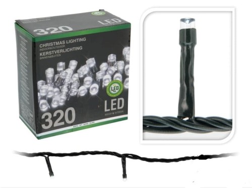 Przejdź do produktu Lampki choinkowe 351715 Białe 320 Led choinka